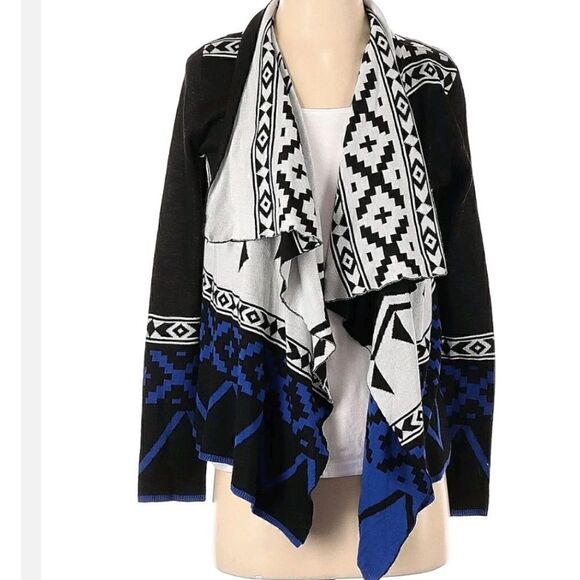 Flying Tomato Women's Aztec Print Long Sleeve Open Cardigan Size Small - Picture 3 of 10